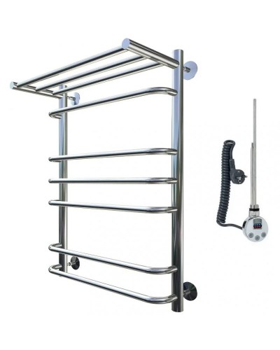 Электрический полотенцесушитель Тругор Идеал 3 элТЭН 80x40 с полкой Хром