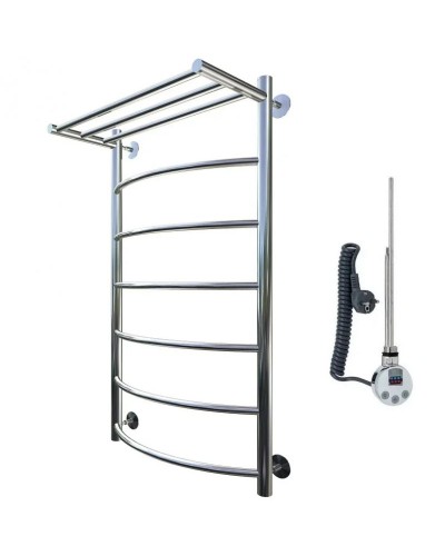 Электрический полотенцесушитель Тругор Приоритет 1 элТЭН 100x60 с полкой Хром