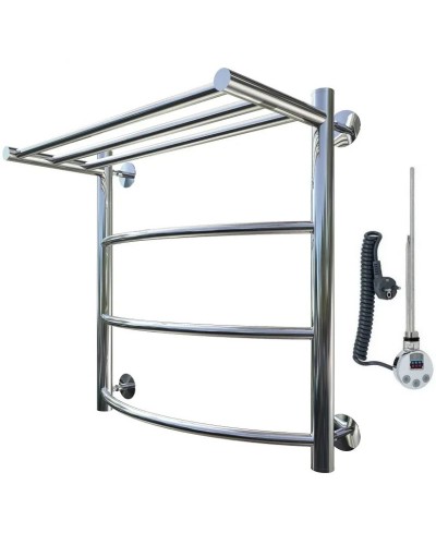 Электрический полотенцесушитель Тругор Приоритет 1 элТЭН 60x50 с полкой Хром