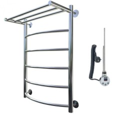 Электрический полотенцесушитель Тругор Приоритет 1 элТЭН 80x40 с полкой Хром