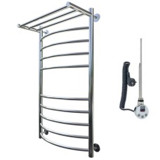Электрический полотенцесушитель Тругор Приоритет 2 элТЭН 100x50 с полкой Хром