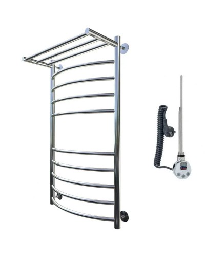 Электрический полотенцесушитель Тругор Приоритет 2 элТЭН 100x50 с полкой Хром
