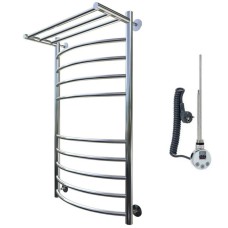 Электрический полотенцесушитель Тругор Приоритет 2 элТЭН 100x60 с полкой Хром