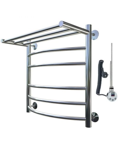 Электрический полотенцесушитель Тругор Приоритет 2 элТЭН 60x40 с полкой Хром