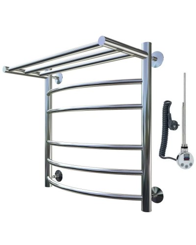 Электрический полотенцесушитель Тругор Приоритет 2 элТЭН 60x50 с полкой Хром