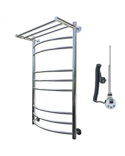 Электрический полотенцесушитель Тругор Приоритет 3 элТЭН 100x50 с полкой Хром
