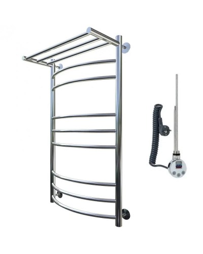 Электрический полотенцесушитель Тругор Приоритет 3 элТЭН 100x60 с полкой Хром