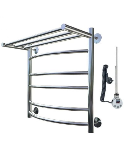 Электрический полотенцесушитель Тругор Приоритет 3 элТЭН 60x40 с полкой Хром