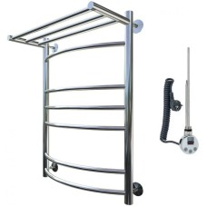 Электрический полотенцесушитель Тругор Приоритет 3 элТЭН 80x60 с полкой Хром