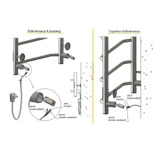 Электрический полотенцесушитель Тругор ПЭК 19 СП 60x40 Хром