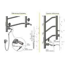 Электрический полотенцесушитель Тругор ПЭК 6 СП 100x50 Хром