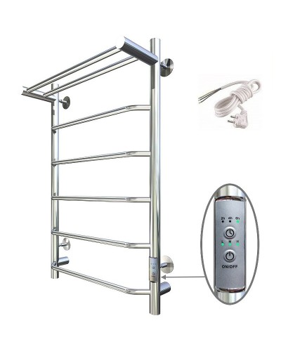 Электрический полотенцесушитель Тругор ПЭК 6 П СП 80x50 с полкой Хром