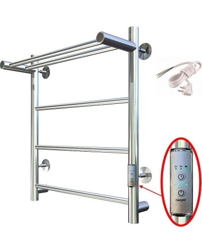 Электрический полотенцесушитель Тругор Аспект Пэк СП 1 П 60x40 с полкой Хром