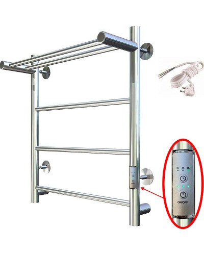 Электрический полотенцесушитель Тругор Аспект Пэк СП 1 П 60x50 с полкой Хром