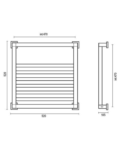 Электрический полотенцесушитель Margaroli Quadri 8104704CRNB Хром