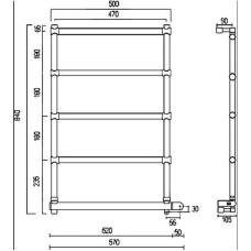 Электрический полотенцесушитель Margaroli Sole 5424705OBNB Бронза
