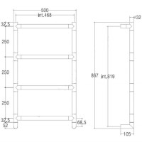 Электрический полотенцесушитель Margaroli Sereno 55824704CRNB Хром
