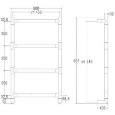 Электрический полотенцесушитель Margaroli Sereno 55824704CRNB Хром