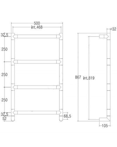 Электрический полотенцесушитель Margaroli Sereno 55824704CRNB Хром