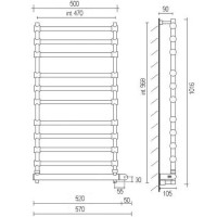 Электрический полотенцесушитель Margaroli Sole 5644711SAB Хром