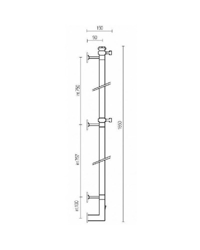 Электрический полотенцесушитель Margaroli Arcobaleno 616XCRB-1650 Хром