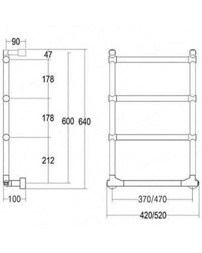 Электрический полотенцесушитель Margaroli Sole 5124704CRNB Хром