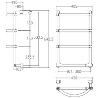 Электрический полотенцесушитель Margaroli Luna 5233604CRNB Хром