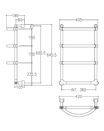 Электрический полотенцесушитель Margaroli Luna 5233604CRNB Хром