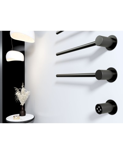 Полотенцесушитель электрический встраиваемый WONZON & WOGHAND, Черный матовый (WW-AL314-MB)