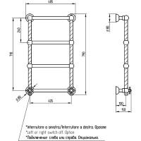 Электрический полотенцесушитель Migliore Edera 79x48 L 20296 Золото