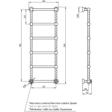 Электрический полотенцесушитель Migliore Edera 126x48 L 20301 Бронза