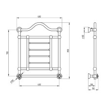Электрический полотенцесушитель Migliore Edward 85x68 R 22635 Золото