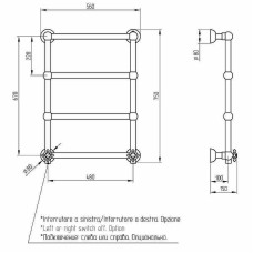 Электрический полотенцесушитель Migliore Colosseum 75х56 R 20278 Бронза