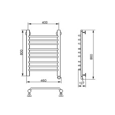 Электрический полотенцесушитель Ника Trapezium ЛТ (Г2) 80/40 Хром