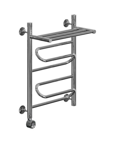 Электрический полотенцесушитель Ника Curve ЛZ ВП 60/40 с полкой Хром