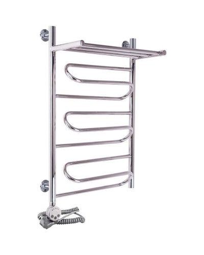 Электрический полотенцесушитель Ника Curve ЛZ ВП 80/50 с полкой Хром