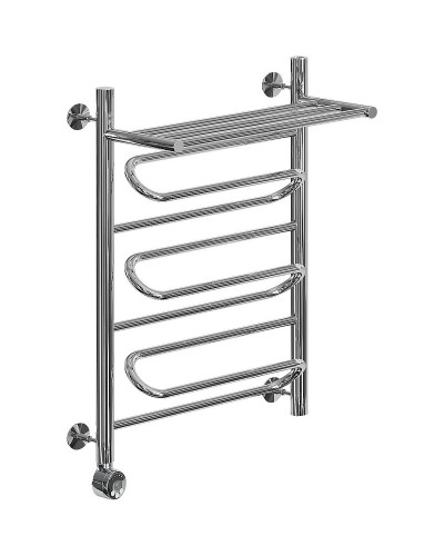 Электрический полотенцесушитель Ника Curve ЛZ ВП 80/60 с полкой Хром