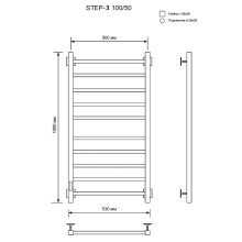 Электрический полотенцесушитель Ника Step-3 100/50 Черный матовый