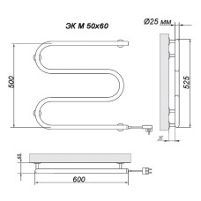 Электрический полотенцесушитель Ника Simple М-обр. 50/60 Хром