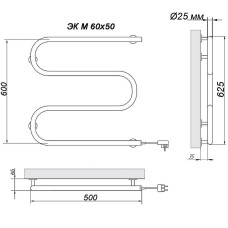 Электрический полотенцесушитель Ника Simple М-обр. 60/50 Хром