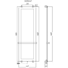 Электрический полотенцесушитель Allen Brau Infinity 44x140 8.21004.GL зеркальный