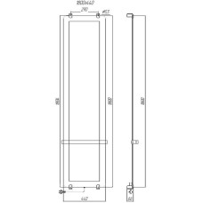 Электрический полотенцесушитель Allen Brau Infinity 44x180 8.21006.GL зеркальный