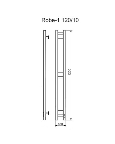 Электрический полотенцесушитель Ника Step Robe-1 120/10 Белый матовый