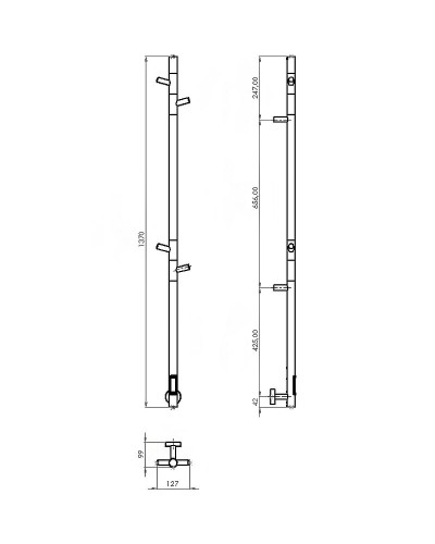 Электрический полотенцесушитель Vincea 15х140 VTD-1DCE Хром