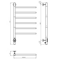 Электрический полотенцесушитель Vincea 43х80 VTD-1S2CE Хром