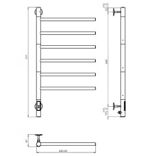 Электрический полотенцесушитель Vincea 43х80 VTD-1S2CE Хром