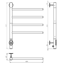 Электрический полотенцесушитель Vincea 43х60 VTD-1S1CE Хром