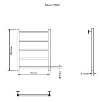 Электрический полотенцесушитель Aquanet Mauro 60х50 R 282002 Хром