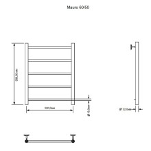 Электрический полотенцесушитель Aquanet Mauro 60х50 R 282002 Хром