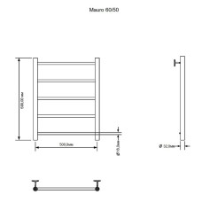 Электрический полотенцесушитель Aquanet Mauro 60х50 R 282002 Хром